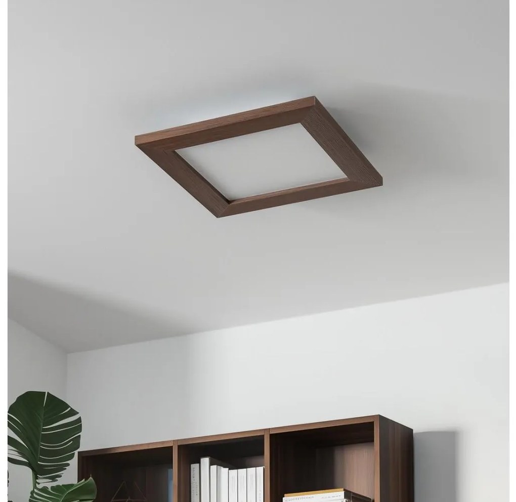 Brilagi - LED Dimmelhető lámpa SLIMFRAME WOOD LED/25W/230V 34x34 cm + távirányító