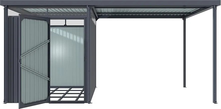 Avenberg MAGNUS Kerti ház fényáteresztő ablakokkal + bővítés 2.5 x 4.9 m - Premium