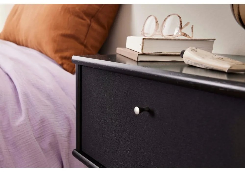 Fekete függő éjjeliszekrény Mistral - Hammel Furniture