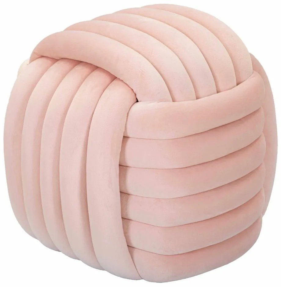 Világos rózsaszín bársony puff Softy – Mauro Ferretti