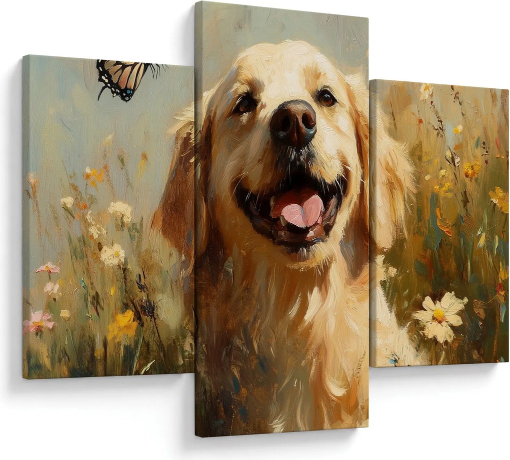Kép - Boldog kutyus (90x60 cm)