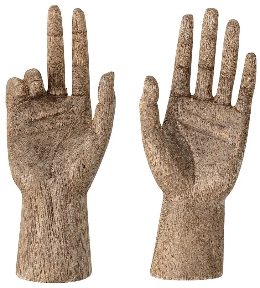 Tömörfa szobor készlet 2 db-os 13 cm Teis – Bloomingville