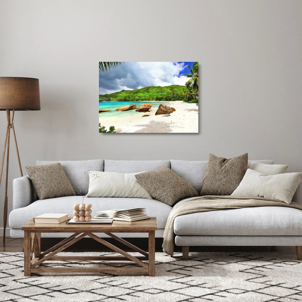Kép - Takamaka, Seychelles (üvegen) (70x50 cm)