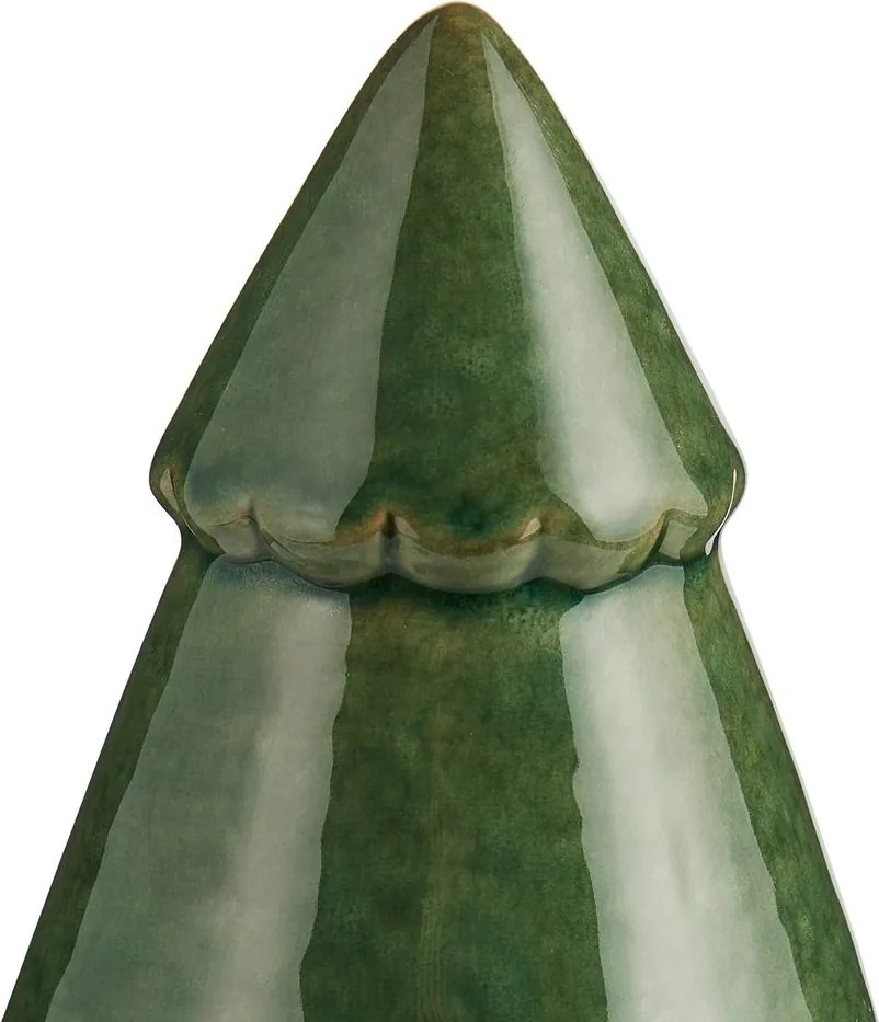 X-MAS kerámia fenyőfa 16cm , sötétzöld
