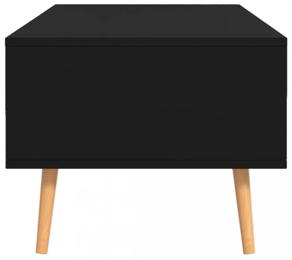 fekete szerelt fa dohányzóasztal 100 x 49,5 x 43 cm