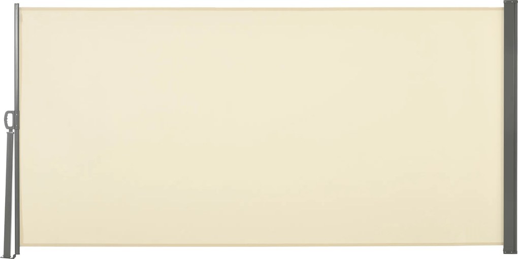 Outsunny Húzható Oldalsó Napernyő 300x160 cm, Összecsukható Képernyő, Magánfal, Vízálló és UV-védelem, Magánélet Védelem Kertre, Erkélyre, Teraszra Kr