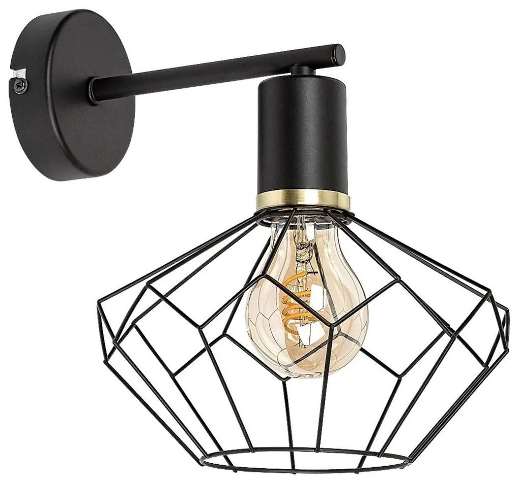 Rabalux 71064 - Fali lámpa FRAN 1xE27/40W/230V átm. 20 cm fekete