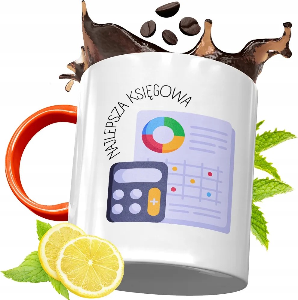 Narancssárga Bögre Könyvelőnek Ajándék fényképes nyomattal