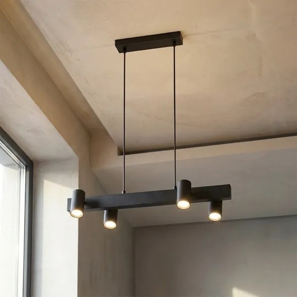 BRILAGI - LED RGBW dimmelhető kábelen függesztett csillár SELE 4xGU10/6,5W/230V fekete