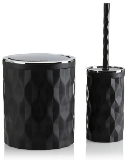 Fürdőszobai készlet REINA 5 db fekete/króm