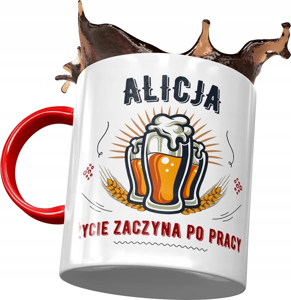 Piros Bögre Alice Barátnőjének Nyomtatott Fotóval