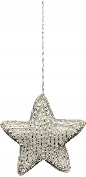 Ezüst csillag 15x15x4,5 cm