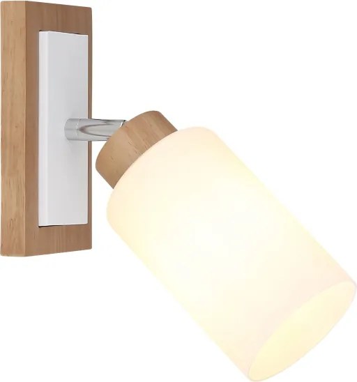 Globo 15977-1 - Fali spotlámpa ROWENA 1xE27/60W/230V tölgy/fehér