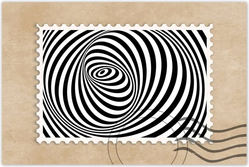 Poszterek 90x60 Absztrakt fekete-fehér