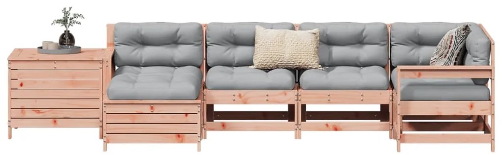 vidaXL 7 részes tömör duglászfenyő kerti kanapészett