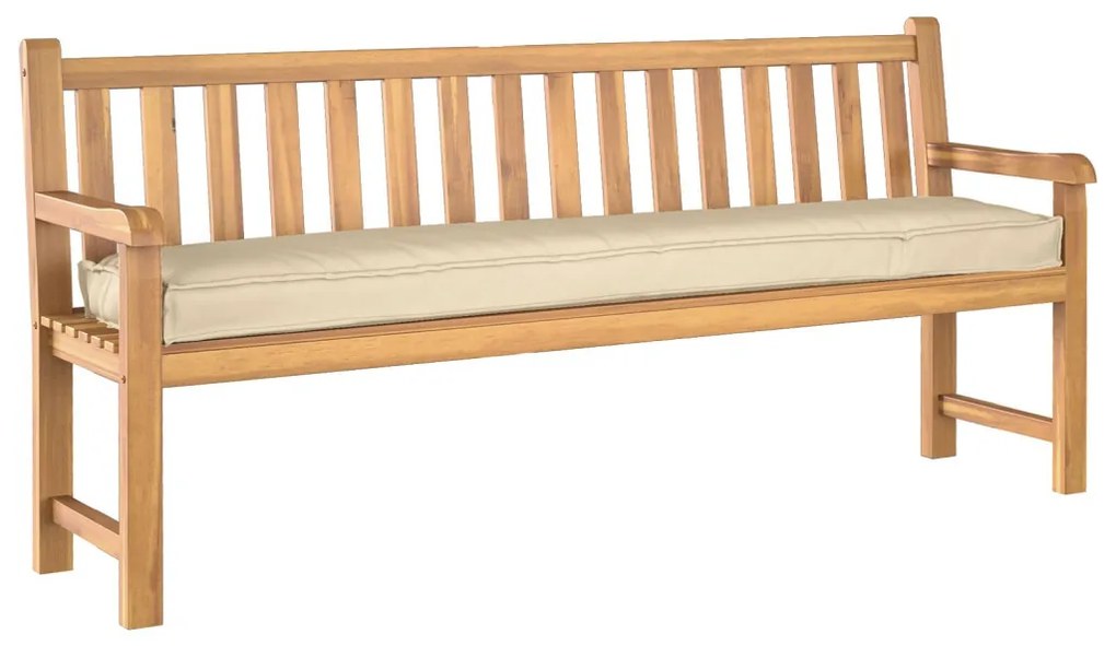 Palettapárnák padhoz 2 db Bézs 200x40x8 cm Oxford szövet