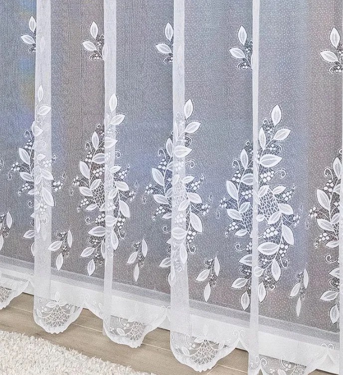 Mg Függöny jacquard 651/357 Fehér 160cm Minőség 1,9m kupon