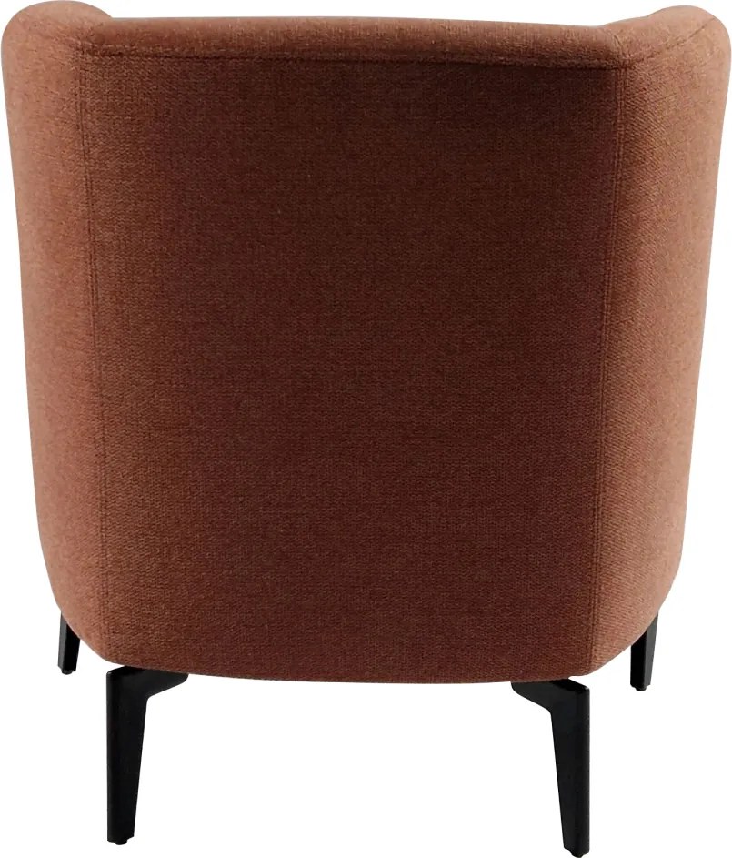 Design fotel, terrakotta/fekete, KAPY