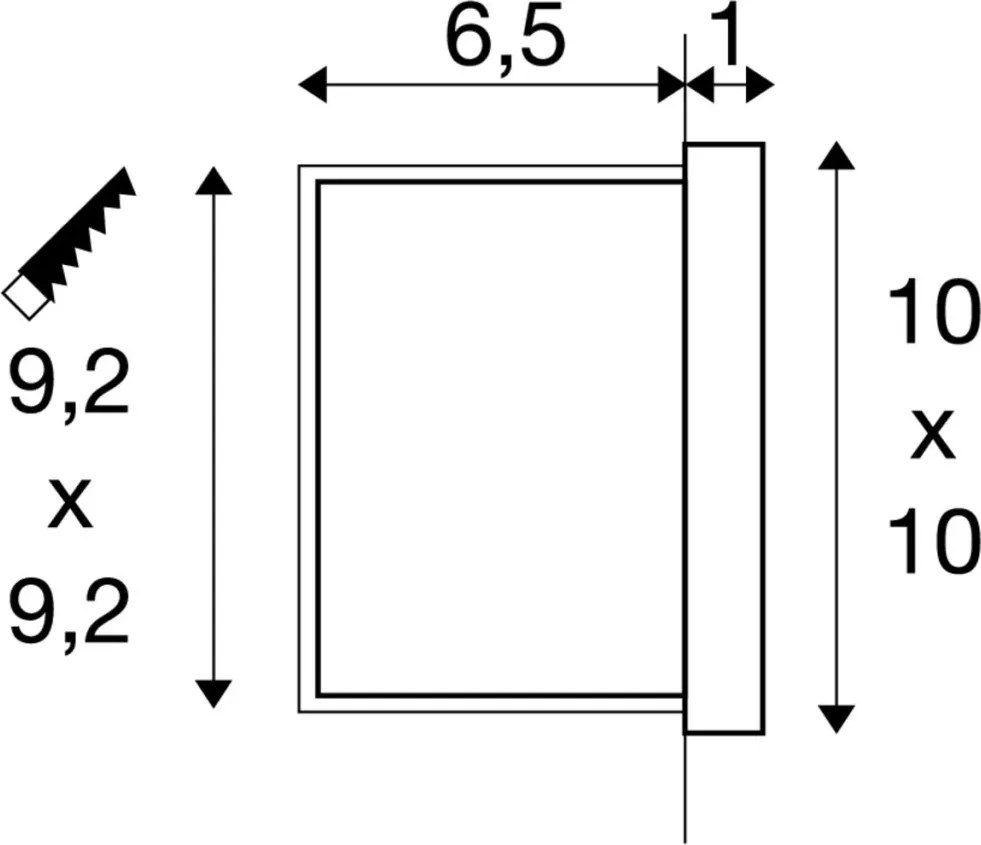 SLV 1006407 CONCRETO Kültéri Falba Építhető Lámpa Szürke LED IP65