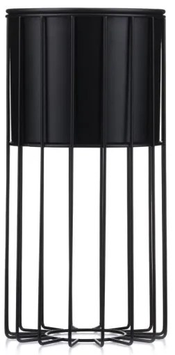 Fém virágcserép LOFT 42x20 cm fekete