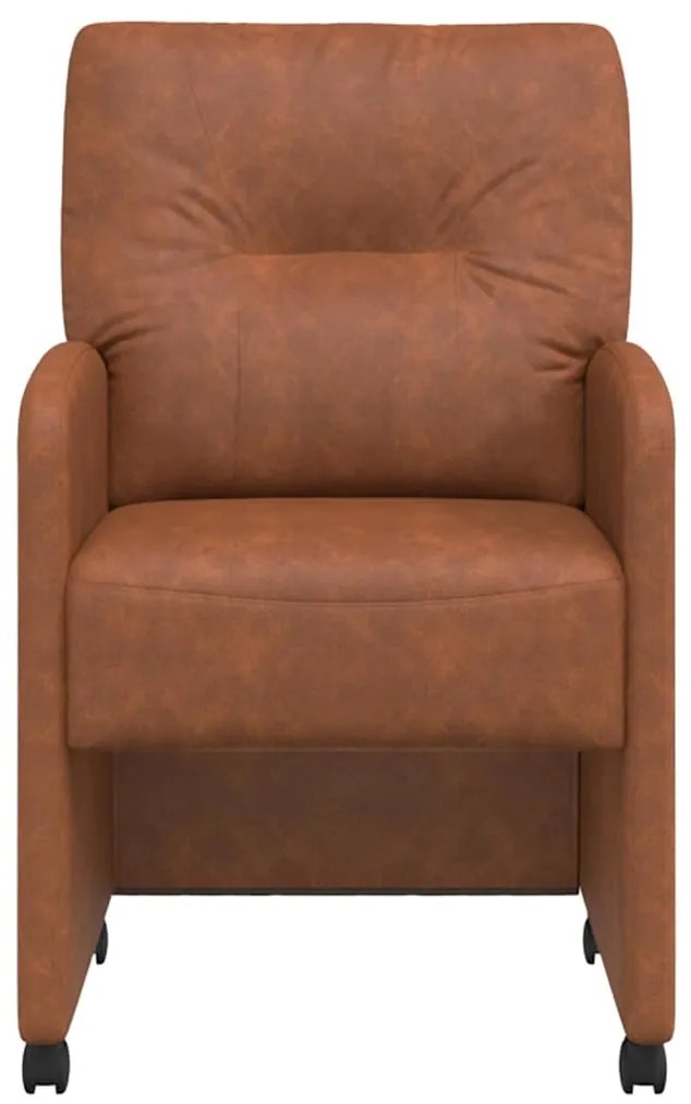 Kerekes Étkező Székek 2 pcs Barna 57 x 67 x 95 cm Műbőr