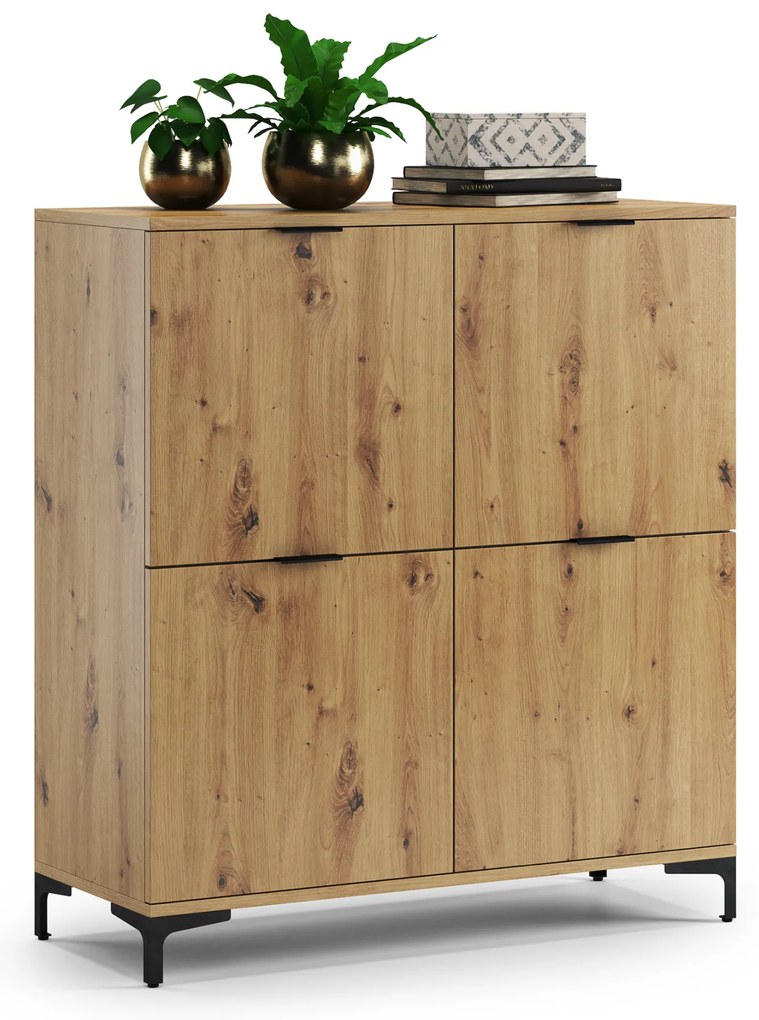 Mazzoni LANA K-100 komód Artisan Tölgy - 4 AJTÓS KOMÓD