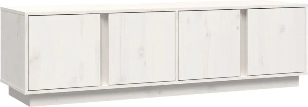 vidaXL fehér tömör fenyőfa TV-szekrény 140 x 40 x 40 cm