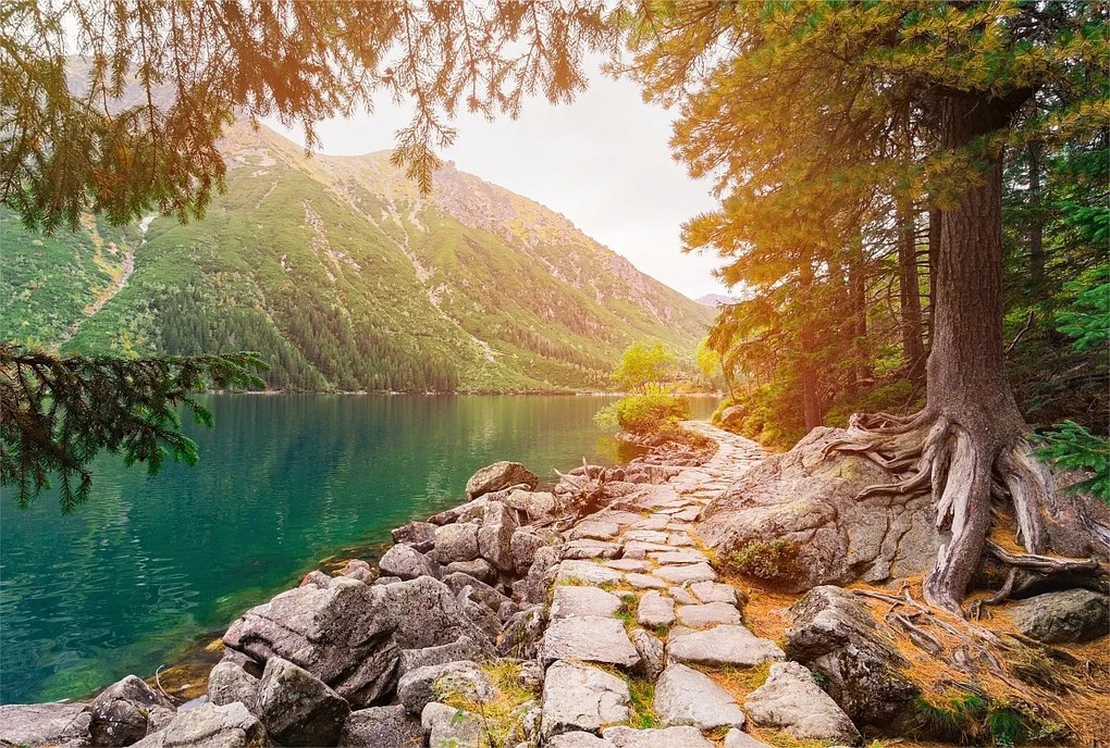 Vinyl flizelin Tapéta Tátra hegyek Tengerszem Méretre Szabva