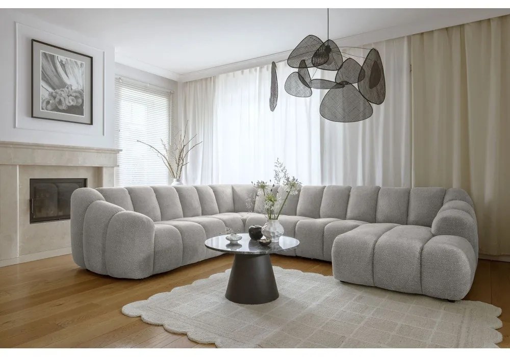 Világosszürke sarokkanapé (bal oldali-U alakú) Shell – Miuform