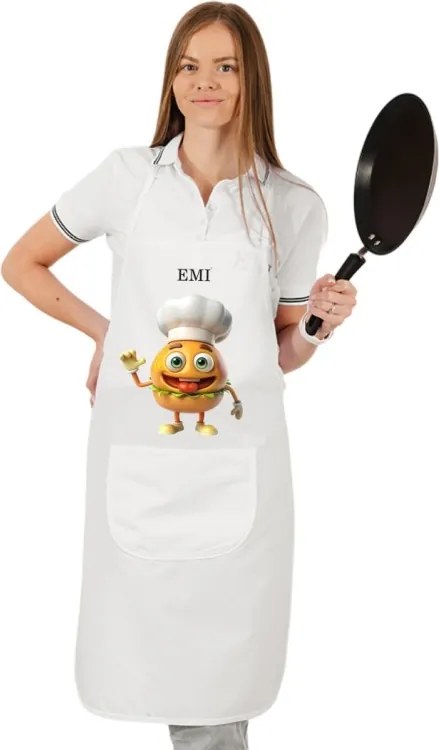EMI Burger konyhai kötény, Fekete
