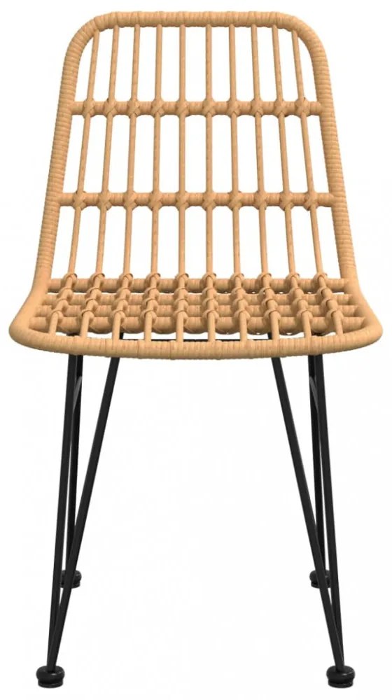 2 db polietilén rattan kerti szék 48 x 62 x 84 cm