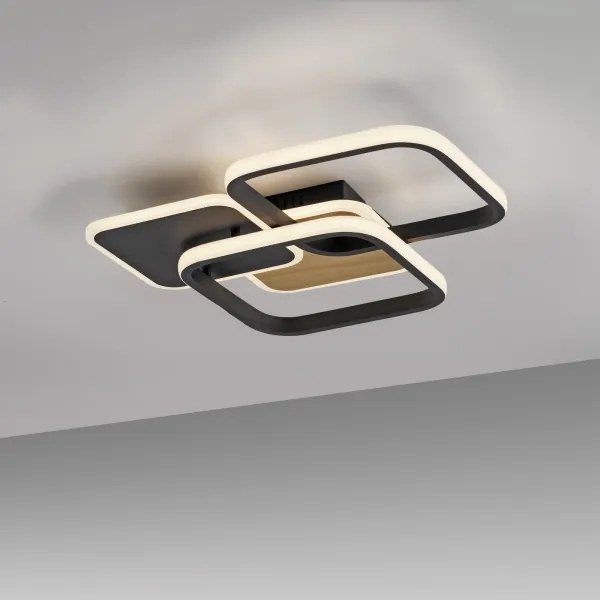 Leuchten Direkt 14117-78 - LED Mennyezeti lámpa SEVENT LED/36W/230V fekete/barna