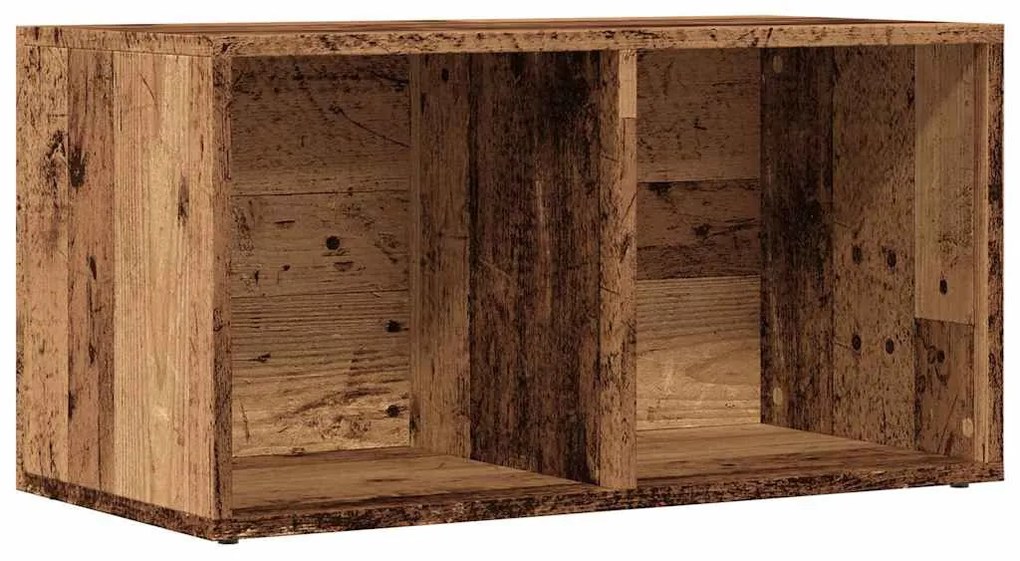 LP antik fa színű szerelt fa tárolódoboz 69,5 x 34 x 36 cm