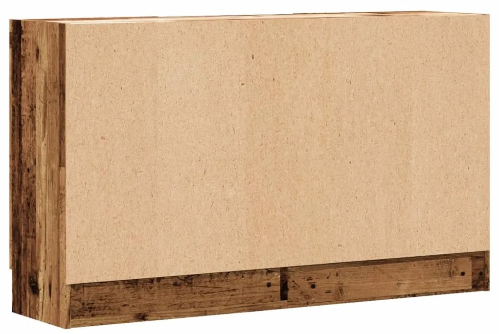 antik fa színű szerelt fa tálalószekrény 120 x 30,5 x 70 cm