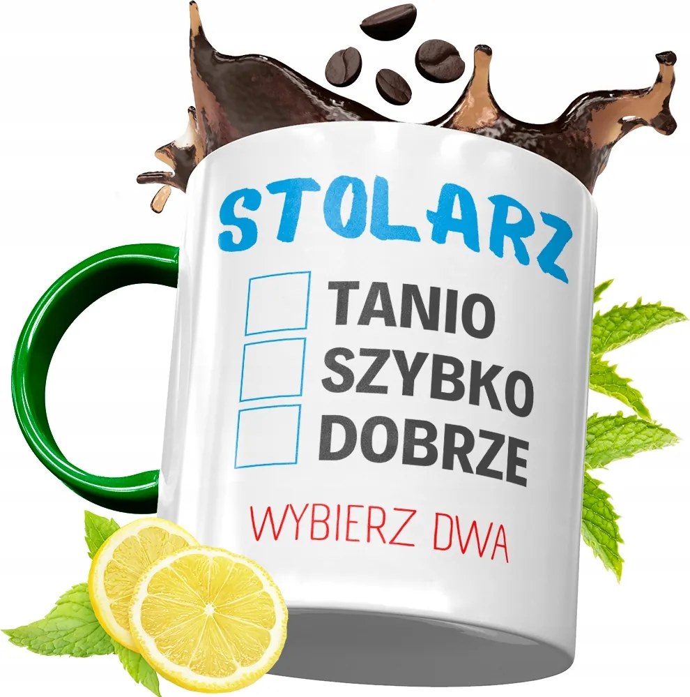 Zöld Bögre Asztalosnak Születésnapra Ajándék fényképes nyomtatással