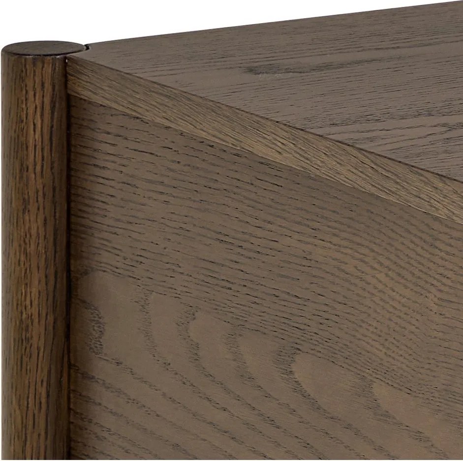 Sötét natúr színű éjjeliszekrény tölgyfa dekorral Monfort – Actona