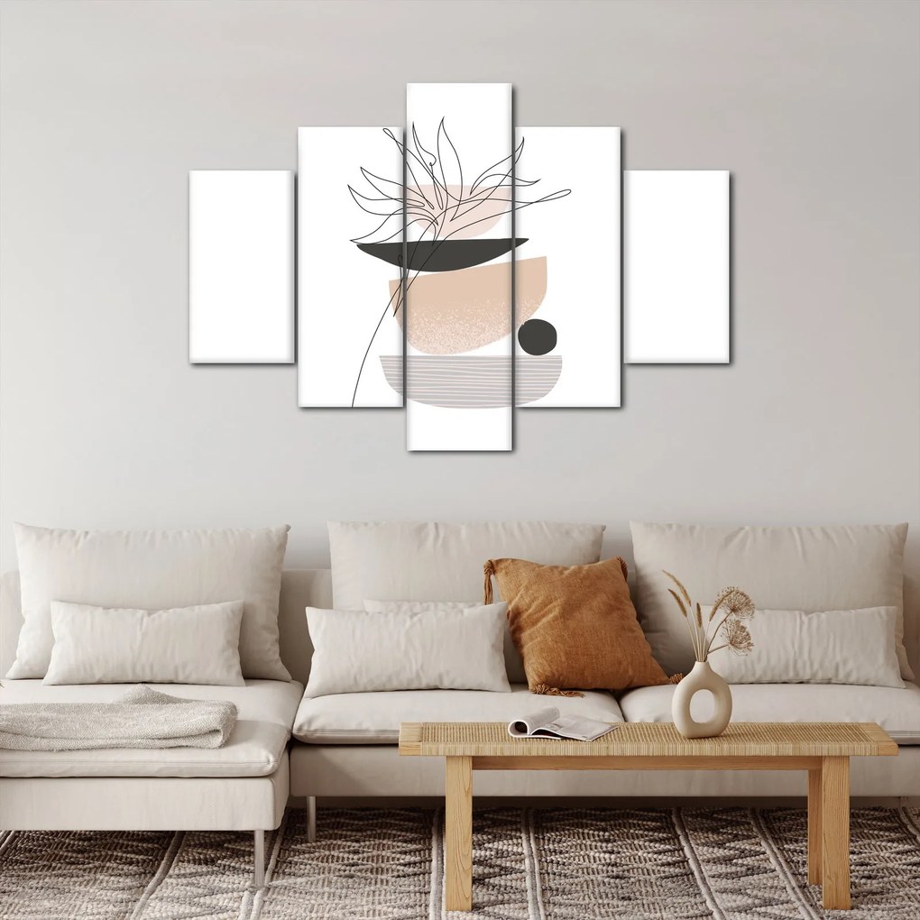 Kép - Vonal művészeti virágok N⁰1 (150x105 cm)
