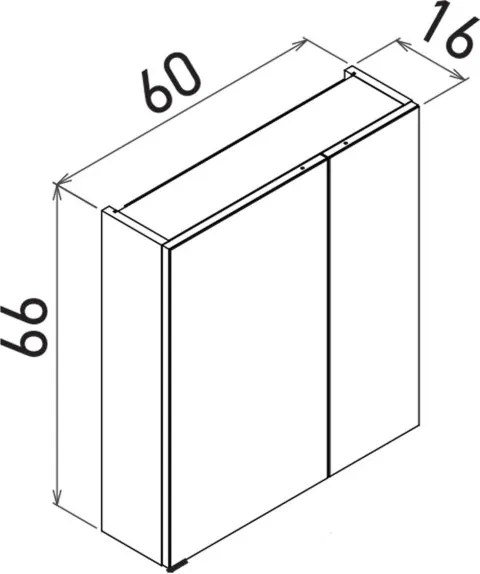 Purus fürdőszobaszekrény, 60 cm – TR785PNC1257