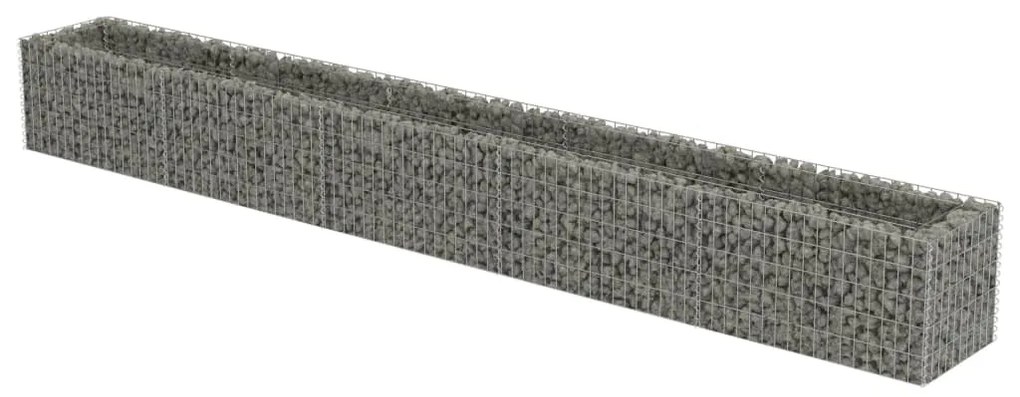 vidaXL horganyzott acél gabion magaságyás 450 x 50 x 50 cm