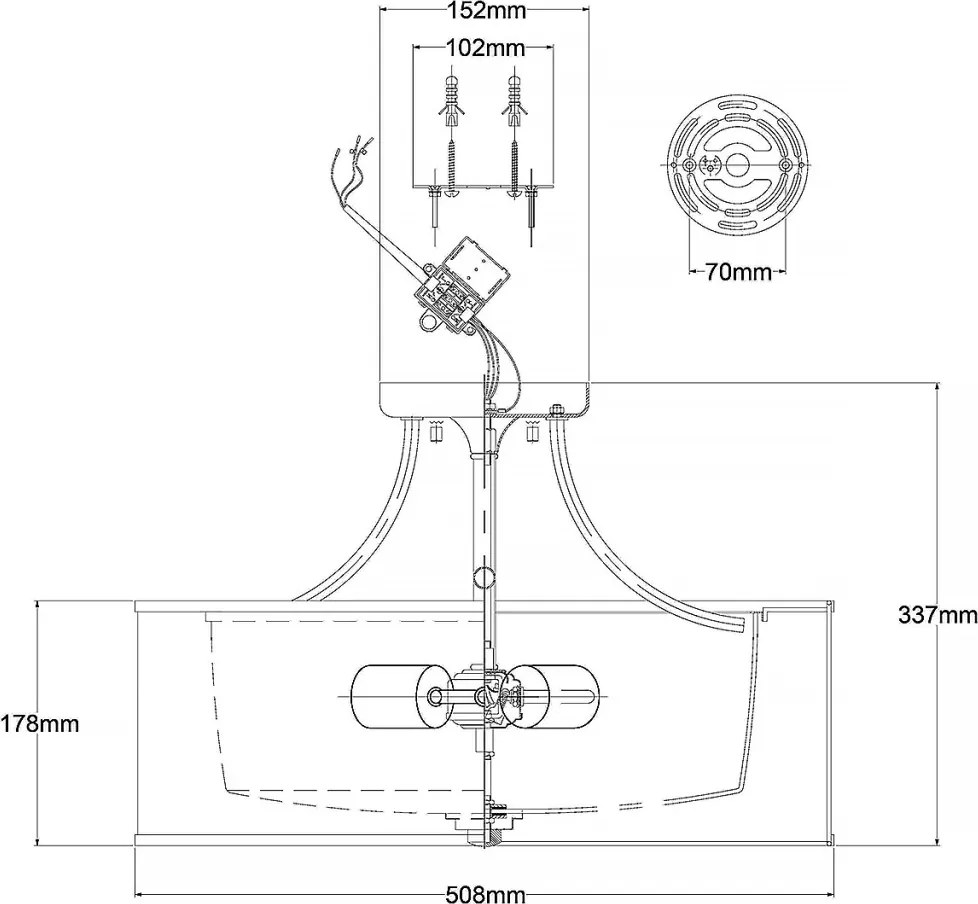 Elstead Lighting LACEY KL-LACEY-SFM-OZ Plafonlámpa 4x60W/E27