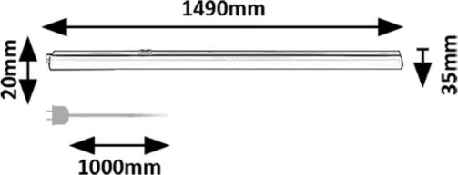 Rabalux 78011 - LED Pultmegvilágító BAREG LED/20W/230V 3000/4000K fehér