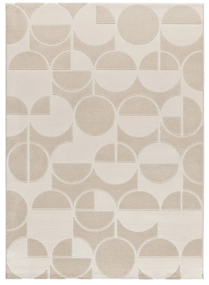 Krémszínű-elefántcsont színű szőnyeg 133x190 cm Flora – Universal