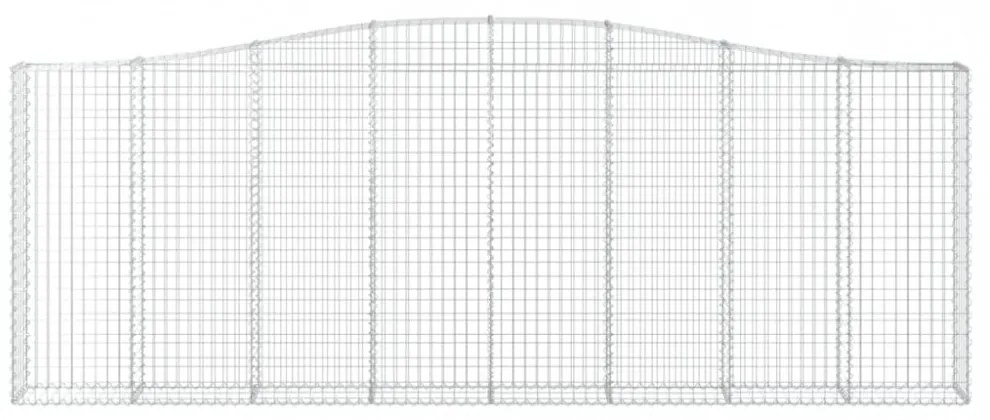 3 db íves horganyzott vas gabion kosár 400x30x140/160 cm