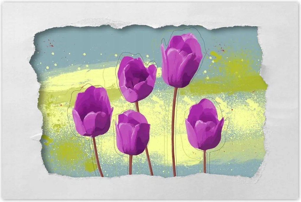 Poszterek 120x80 Lila pipacs