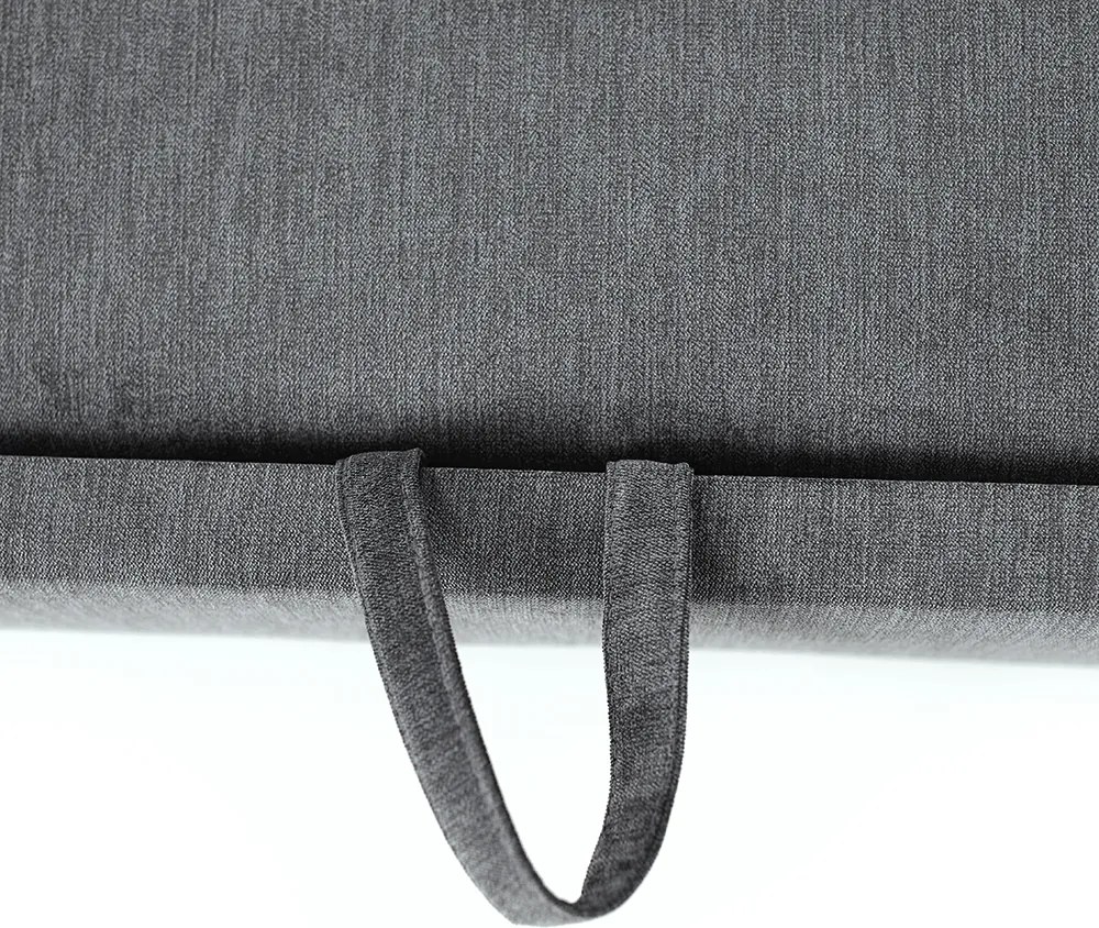 Kinyitható ülőgarnitúra, szürke szövet, jobbos, SANTIAGO