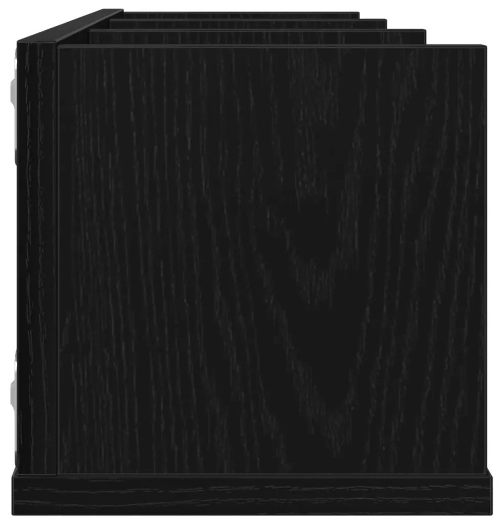 CD Falipolc Fekete Tölgy 75x18x18 cm Mérnöki Fa
