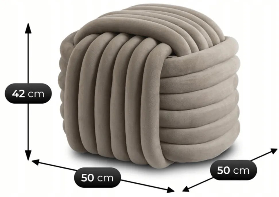 MAGMA bézs fonott puff