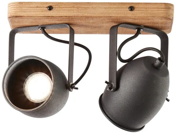 Brilliant - CROWTON spotlámpa 2xGU10/6W/230V fenyő