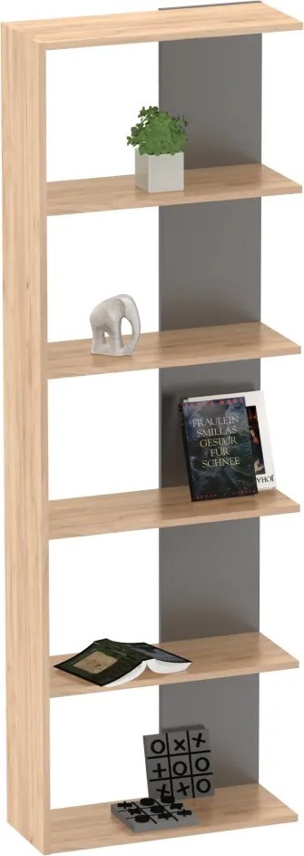 Polcállvány, artisan tölgy/grafit, AGATIO