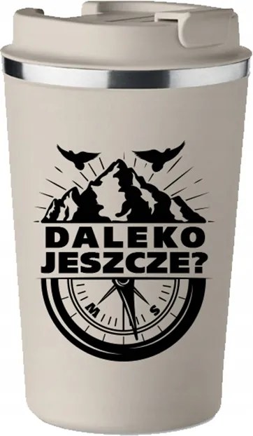 Prémium Termo Bögre fekete ajándék a hegyekbe Még Messze KT_515_b
